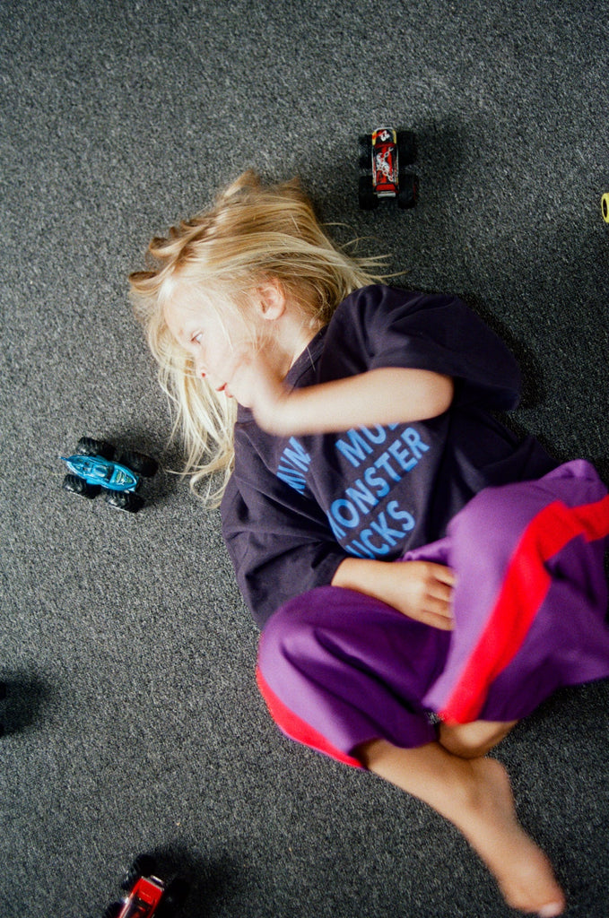 Mum, Mud & Monster Trucks Tee - Navy