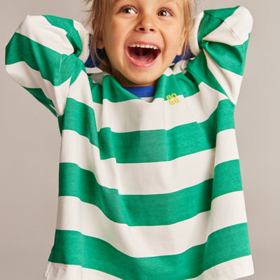 The Club Tee - Green Stripe