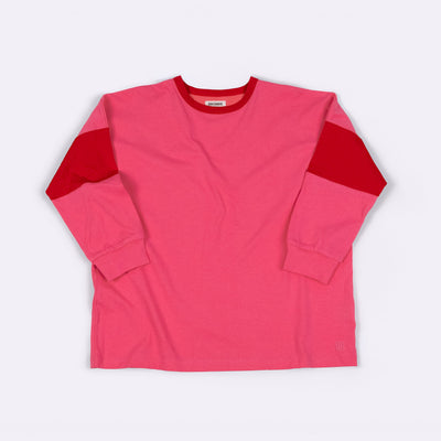 Two Tone Long Sleeve Tee - Pink & Red