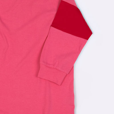 Two Tone Long Sleeve Tee - Pink & Red