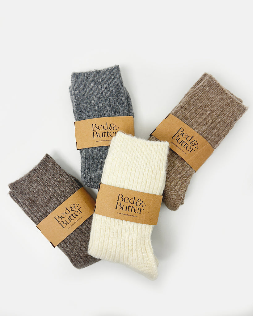 Comfy Knit Socks - Grey