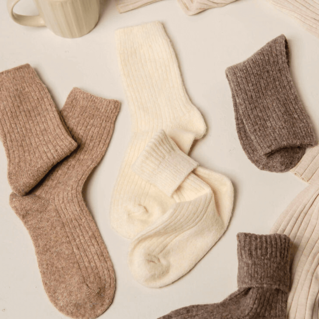 Comfy Knit Socks - Cream