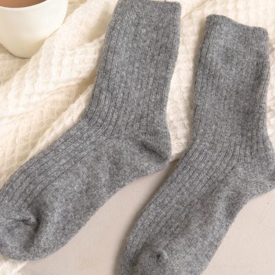 Comfy Knit Socks - Grey