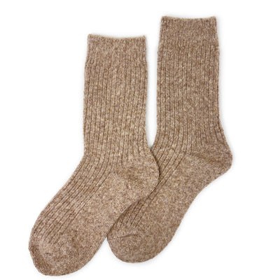 Comfy Knit Socks - Light Brown