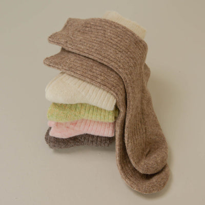 Comfy Knit Socks - Light Brown