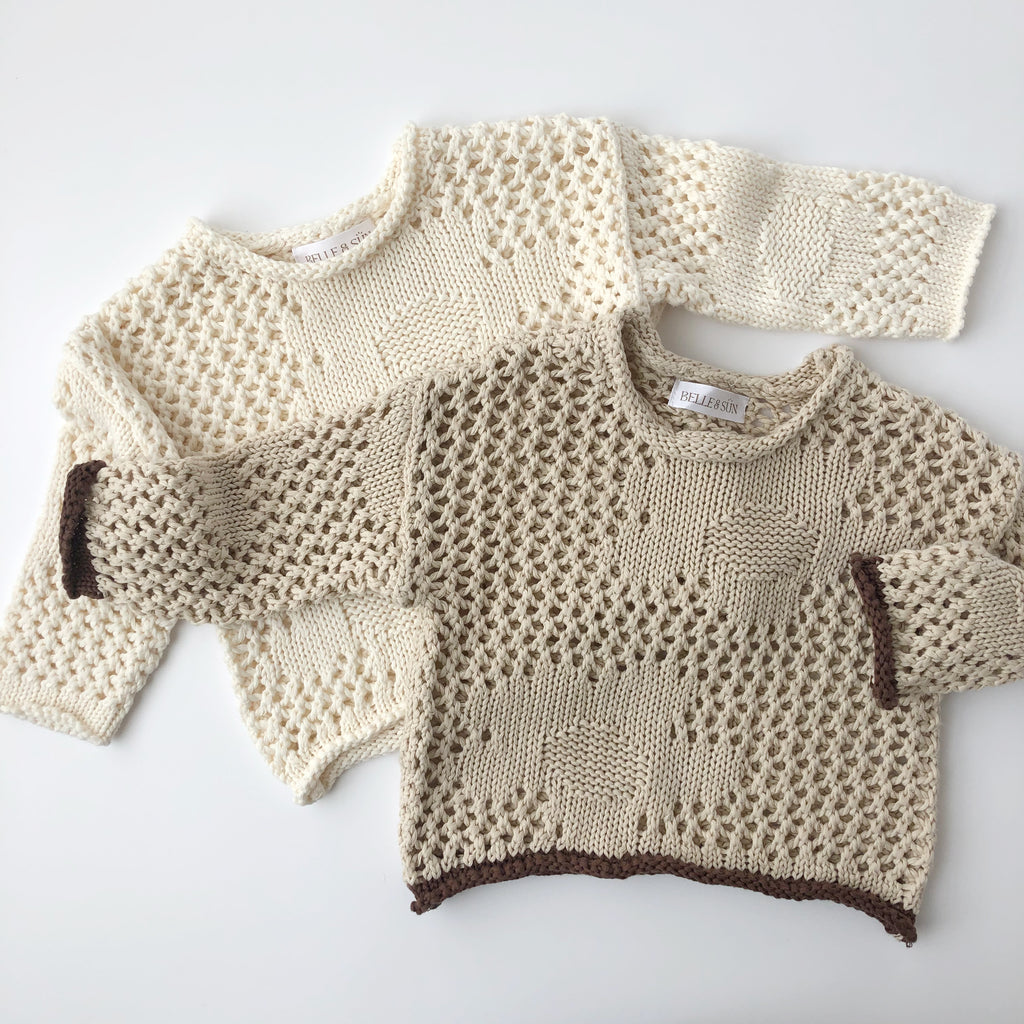Crochet Bloom Pullover - Oat