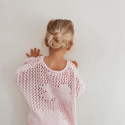 Crochet Bloom Pullover - Cherry Blossom