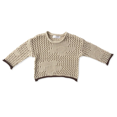 Crochet Bloom Pullover - Oat