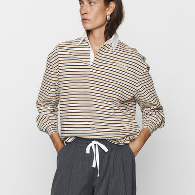 Ellie Polo Top - Cream