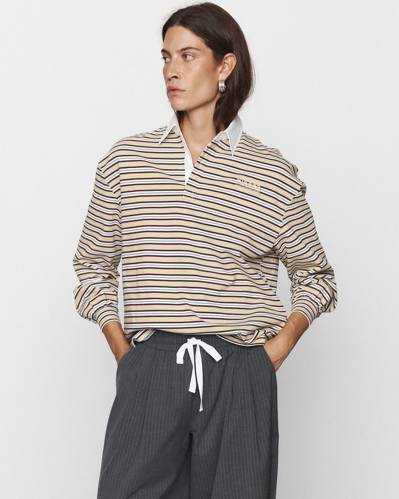 Ellie Polo Top - Cream