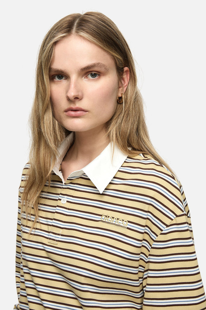 Ellie Polo Top - Cream
