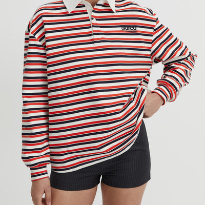 Ellie Polo Top - Red