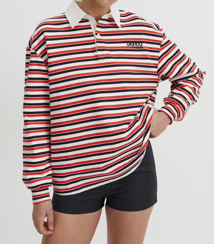 Ellie Polo Top - Red