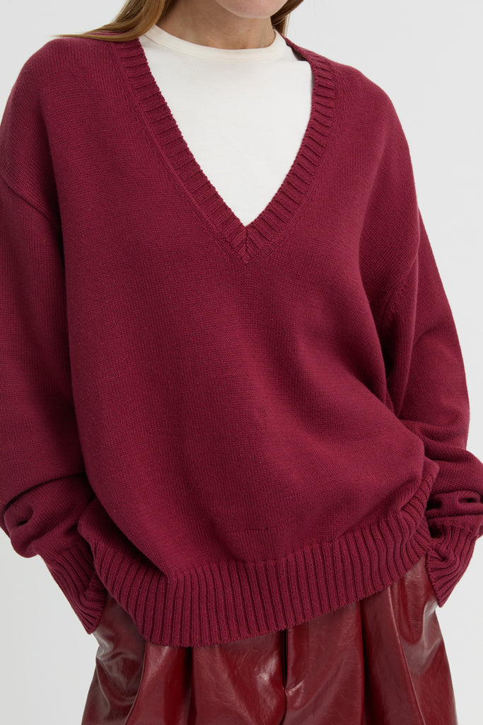 Elowen Sweater - Burgundy