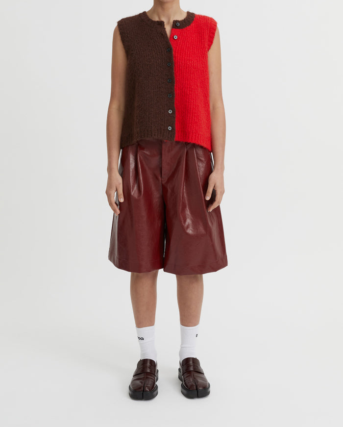 Isolde Vest - Red & Chocolate