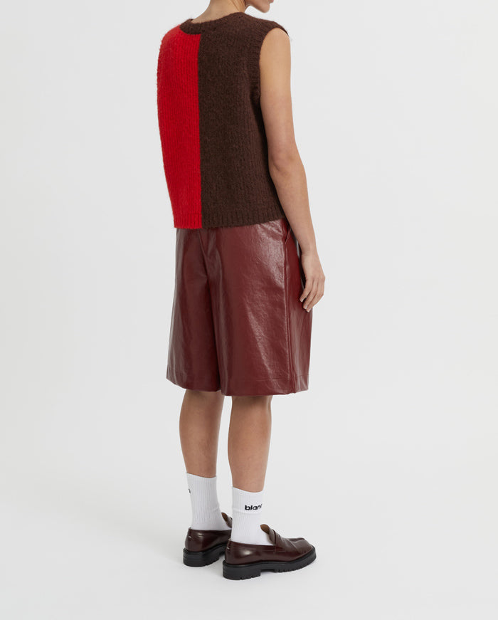 Isolde Vest - Red & Chocolate