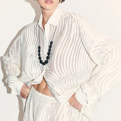 Mecah Sheer Shirt - Cream