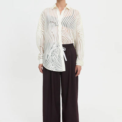 Mecah Sheer Shirt - Cream