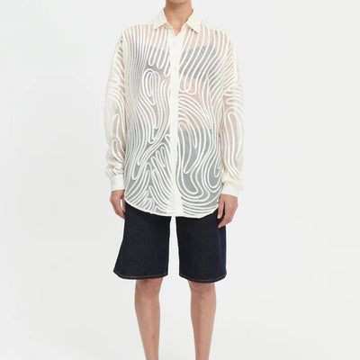 Mecah Sheer Shirt - Cream