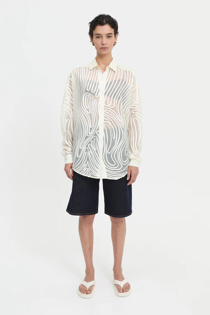 Mecah Sheer Shirt - Cream