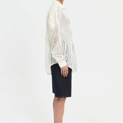 Mecah Sheer Shirt - Cream