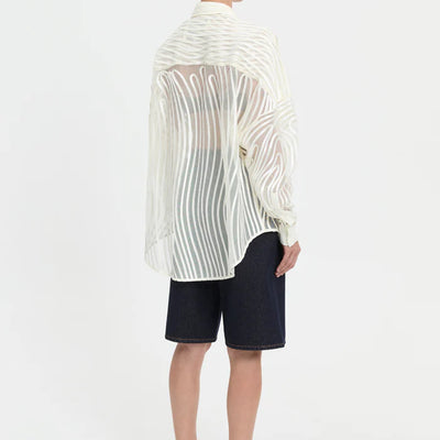 Mecah Sheer Shirt - Cream