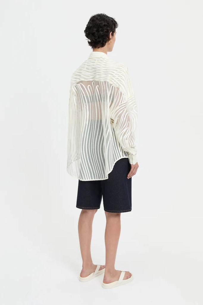Mecah Sheer Shirt - Cream