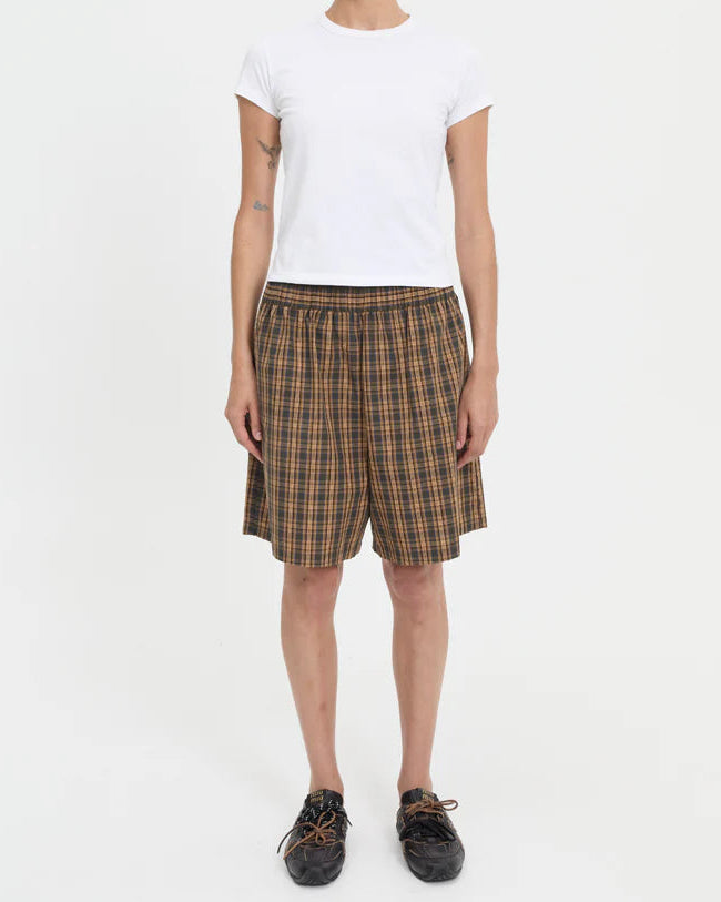 Pascale Shorts - Brown Plaid