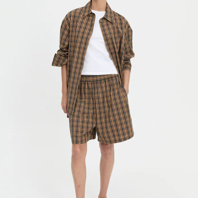 Pascale Shorts - Brown Plaid