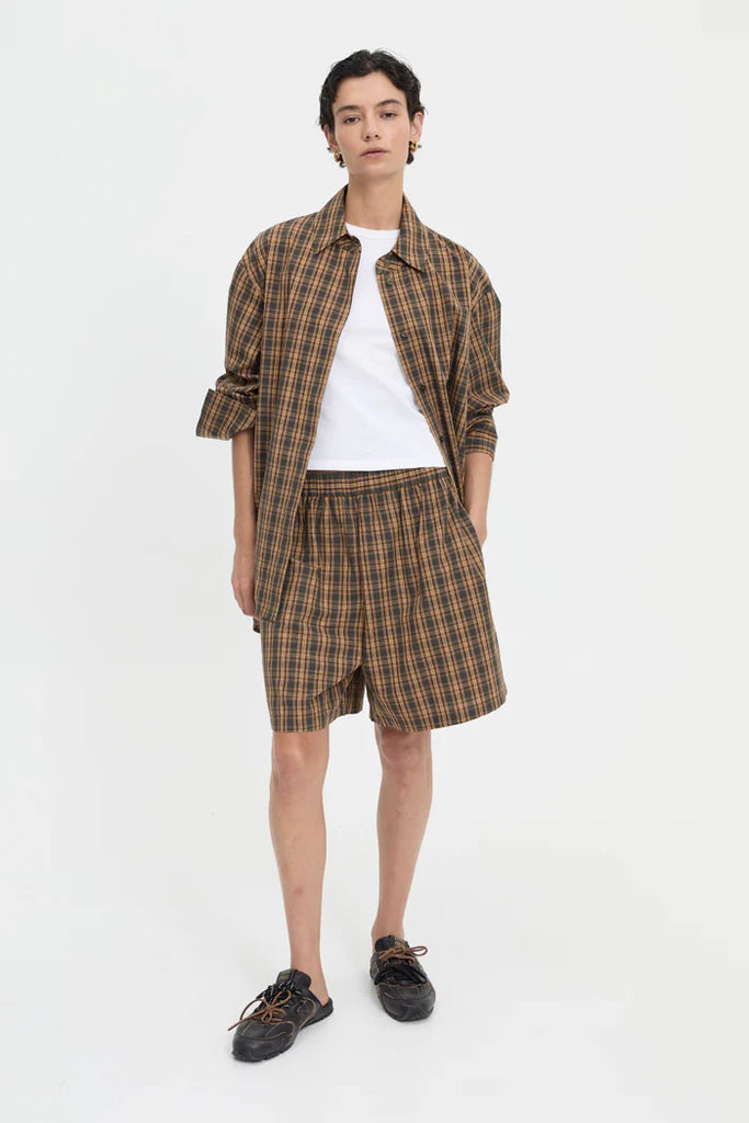 Pascale Shorts - Brown Plaid
