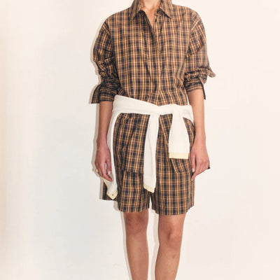 Pascale Shorts - Brown Plaid