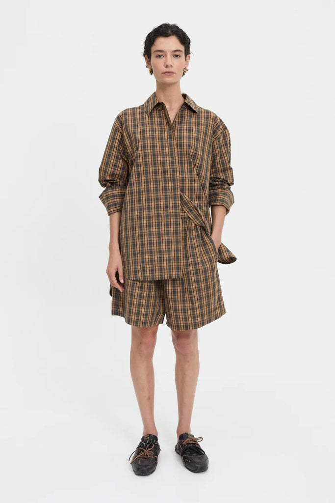 Pascale Shorts - Brown Plaid