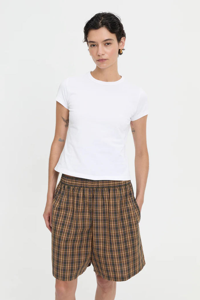 Pascale Shorts - Brown Plaid