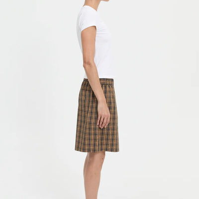 Pascale Shorts - Brown Plaid