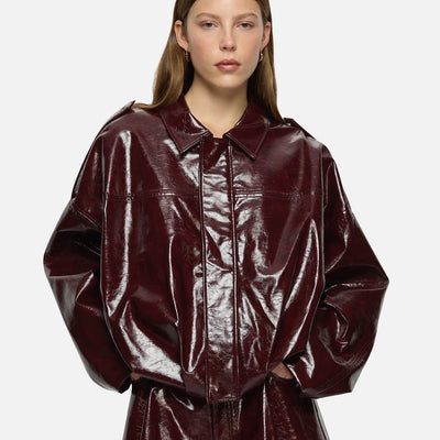 Rita Bomber Jacket - Burgundy