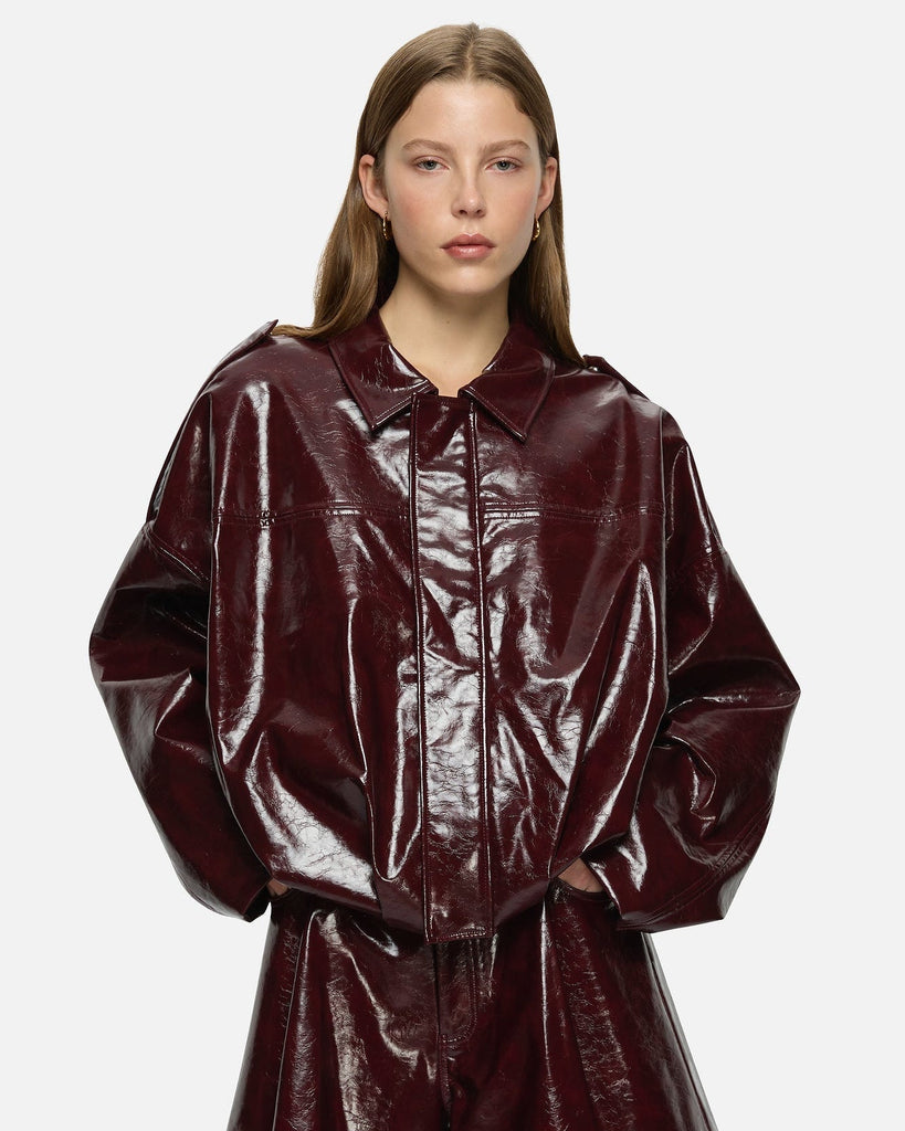 Rita Bomber Jacket - Burgundy