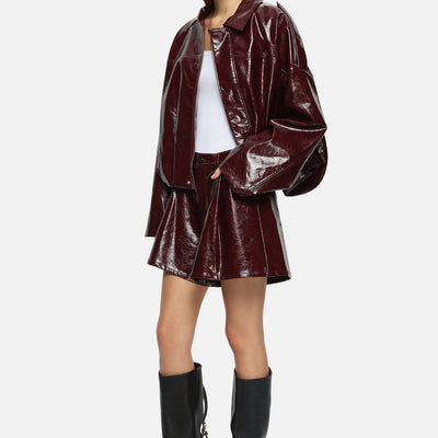 Rita Bomber Jacket - Burgundy