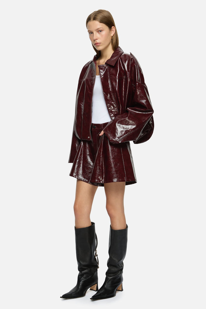 Rita Bomber Jacket - Burgundy