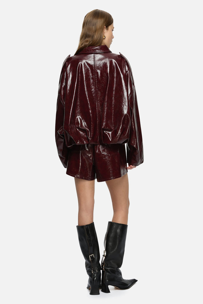 Rita Bomber Jacket - Burgundy