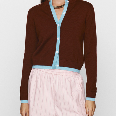 Roy Wool Cardigan - Brown