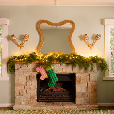 Christmas Stocking - Verde Stripe