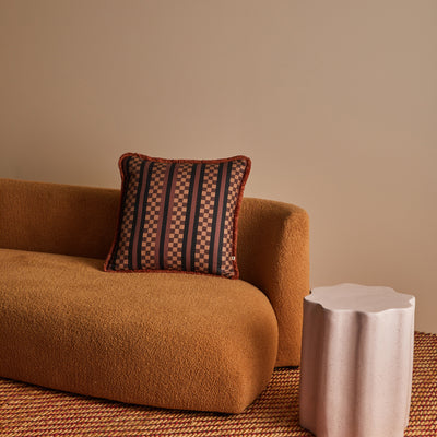 Marco Tile Cushion Cover - Chocolate