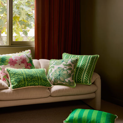 Marco Tile Cushion Cover - Green