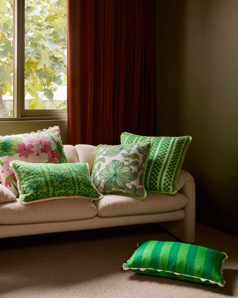 Marco Tile Cushion Cover - Green