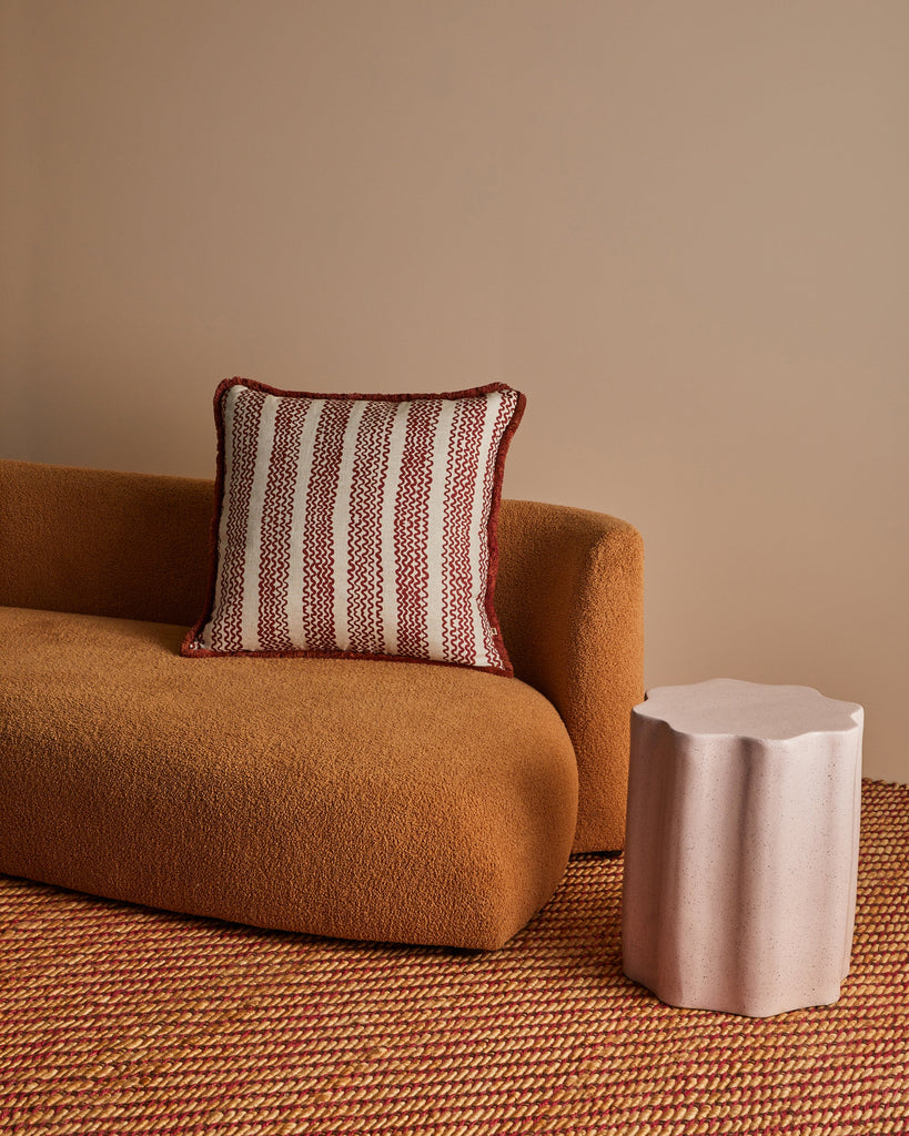 Mini Wave Square Cushion Cover - Cocoa