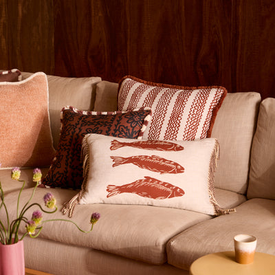 Mini Wave Square Cushion Cover - Cocoa