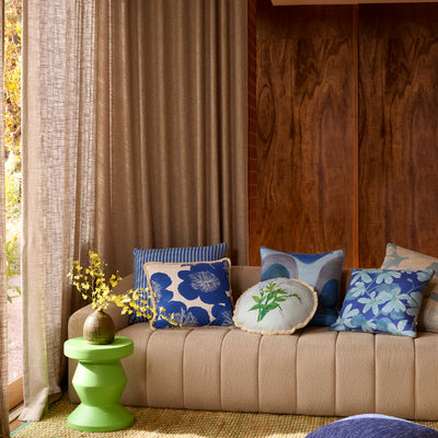 Stripe Cushion Cover - Blue