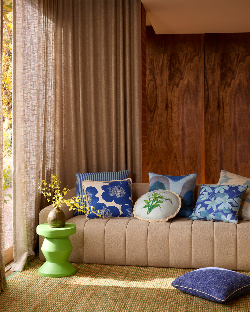 Stripe Cushion Cover - Blue