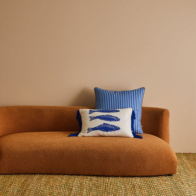 Stripe Cushion Cover - Blue