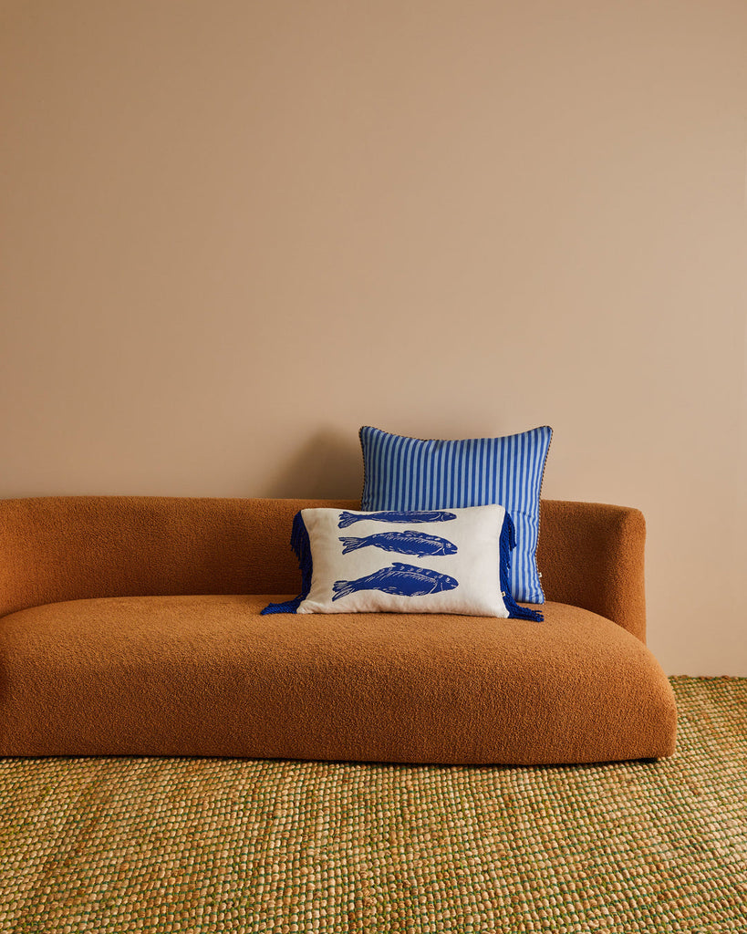 Stripe Cushion Cover - Blue